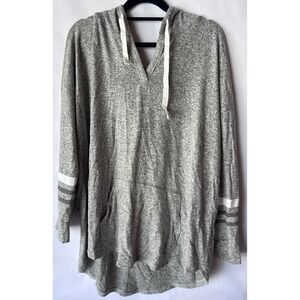 Market & Spruce Stitch Fix Womens Hoodie 2X Gray Soft Knit‎ Drawstrng Pullover
